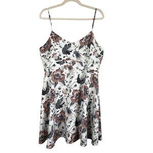 Colorful Floral Tank Mini Dress Pink 12 Boho Indie Festival Cottage Feminine 90s
